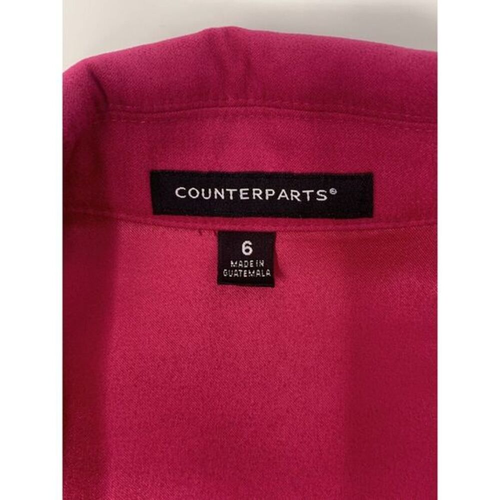 Counterparts Hot Pink Fit Suede Looking Women's Jacket/Blazer Size 6 - Picture 3 of 7